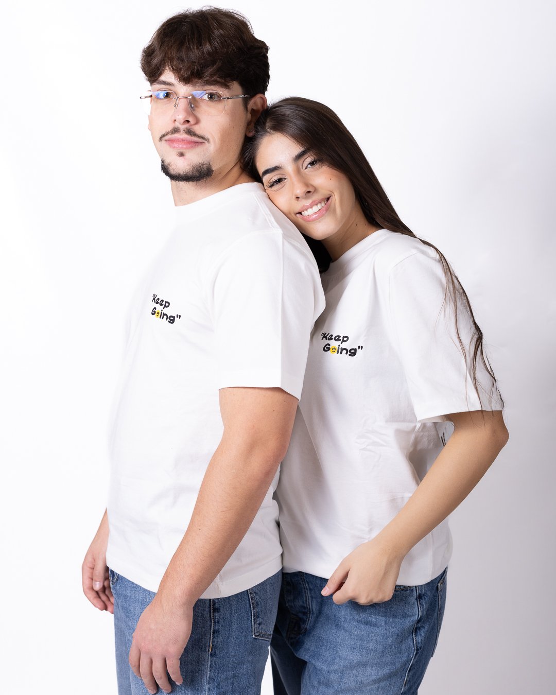 T-shirt Barrow con stampa "Teddy" e strass luminosi