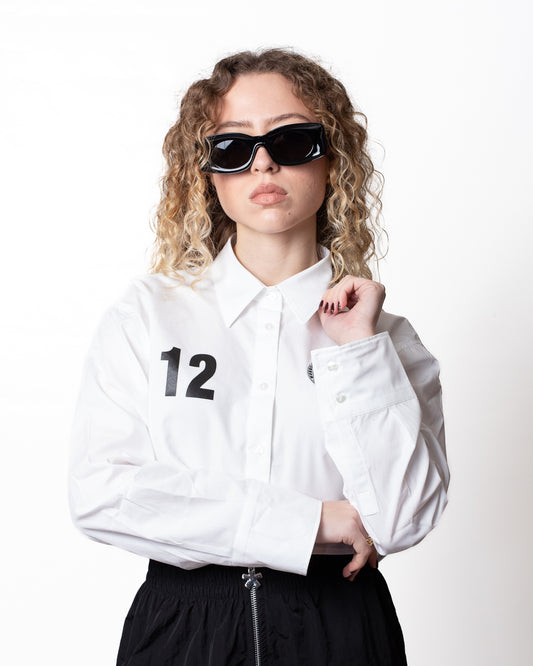 Camicia Comme des Fuckdown cropped con stampe donna
