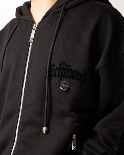 Felpa John Richmond fullzip con cappuccio "Piercing" uomo