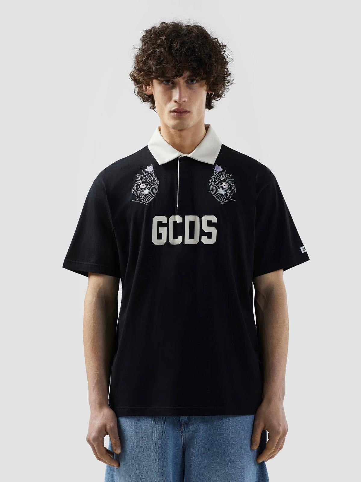 Polo GCDS con "Tribal Flowers" uomo