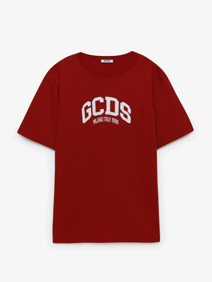 T-Shirt GCDS loose con ricamo uomo