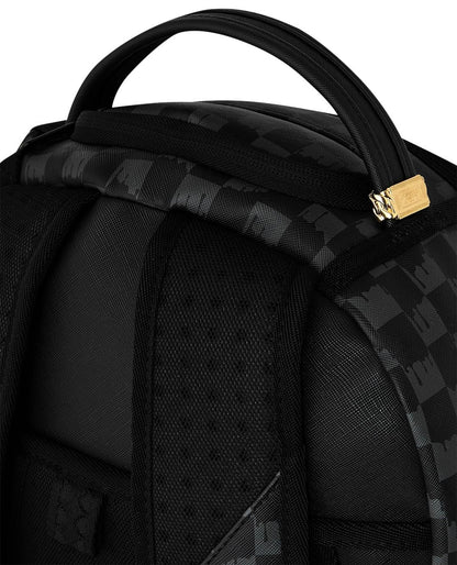 Zaino Sprayground nero BLACK AND WHITE DRIP CHECK SHARK BACKPACK 