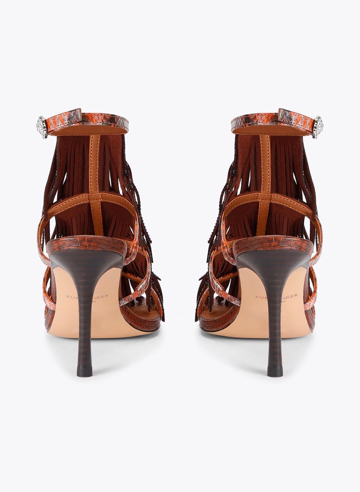 Tacchi Kurt Geiger con frange brillantinate