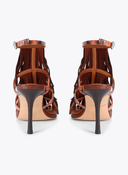 Tacchi Kurt Geiger con frange brillantinate