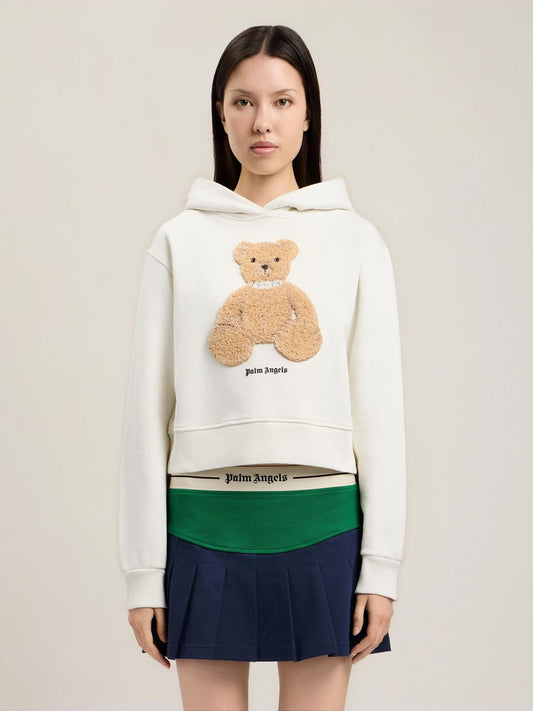Felpa Palm Angels con cappuccio "Bear Fitted" donna