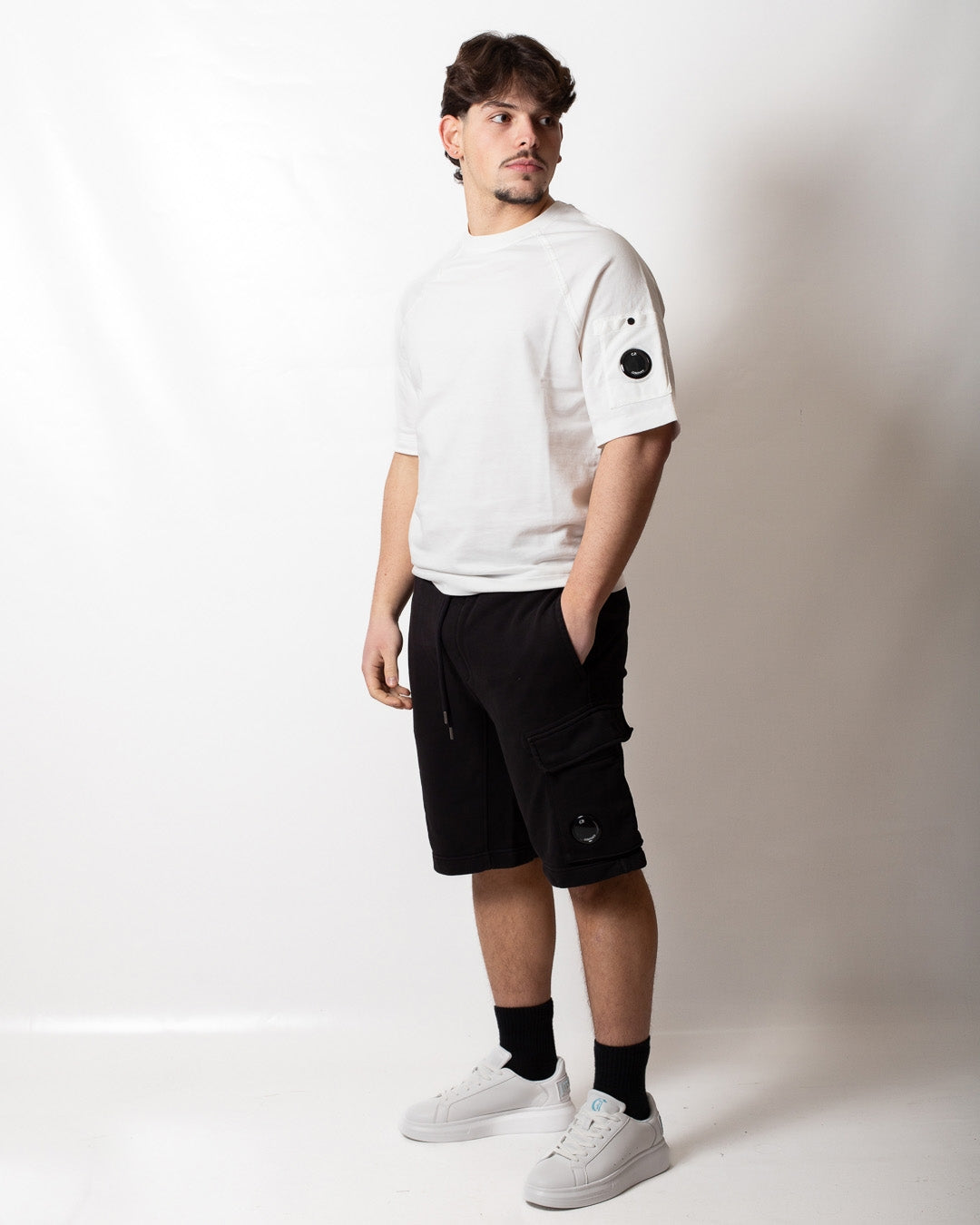 T-Shirt C.P. Company con lente logata uomo
