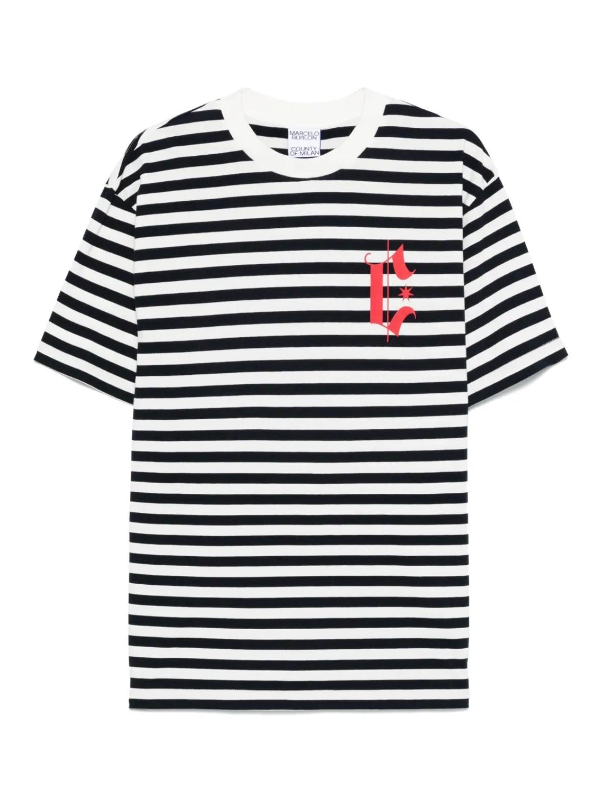 T-Shirt Marcelo Burlon "Headletter Stripe" uomo