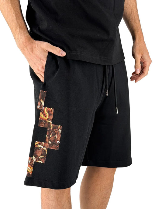 Bermuda Marcelo Burlon in felpa "County snake" uomo