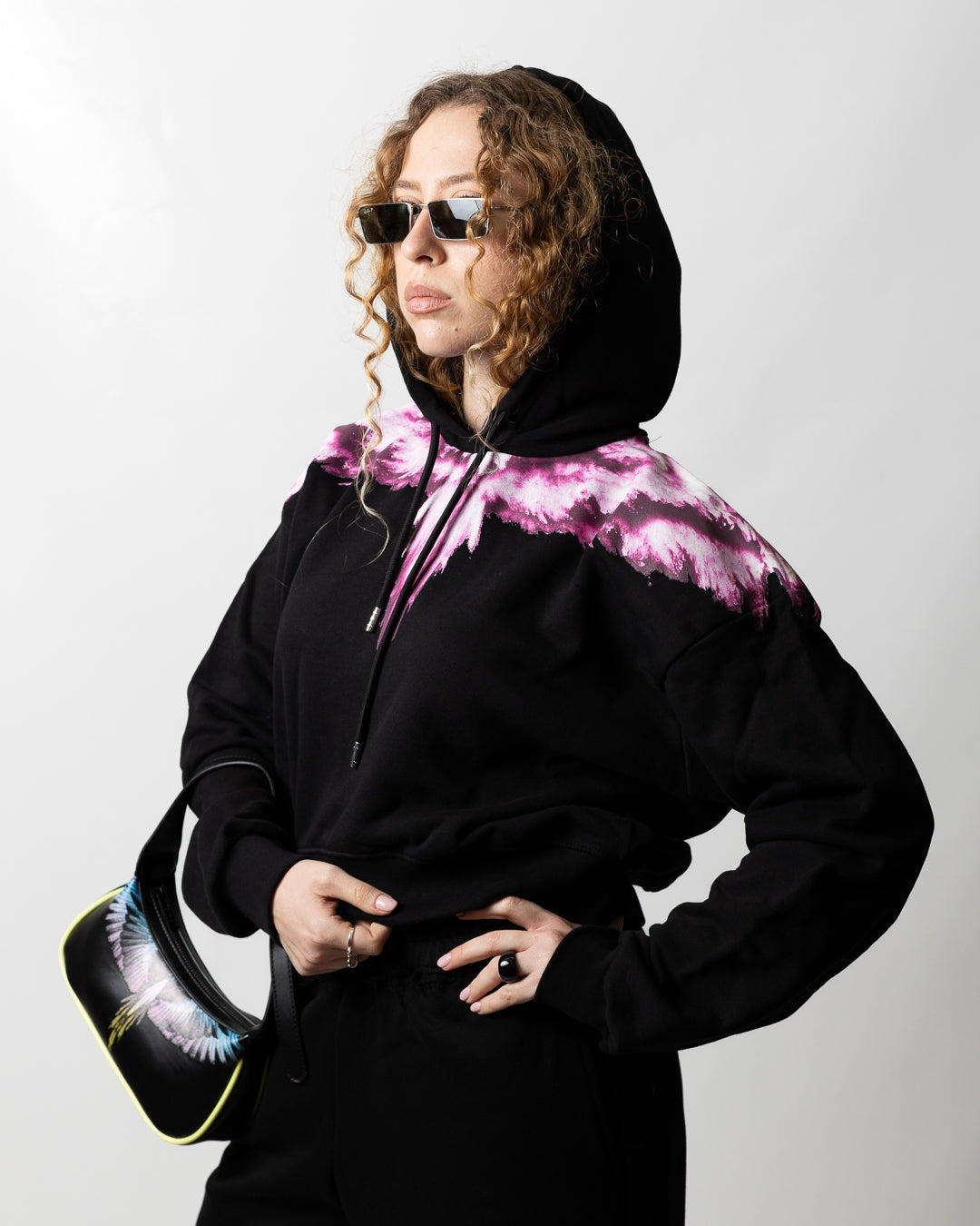Felpa Marcelo Burlon "Pink Wings Explosion" donna