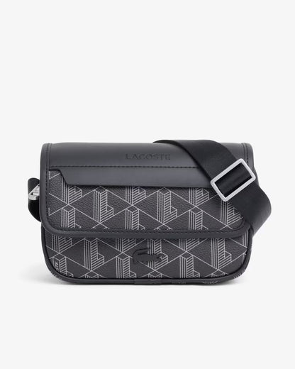 Tracolla Lacoste in simil pelle con stampa logo monogram