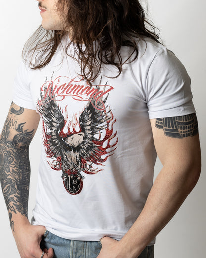 T-Shirt John Richmond con stampa strass uomo