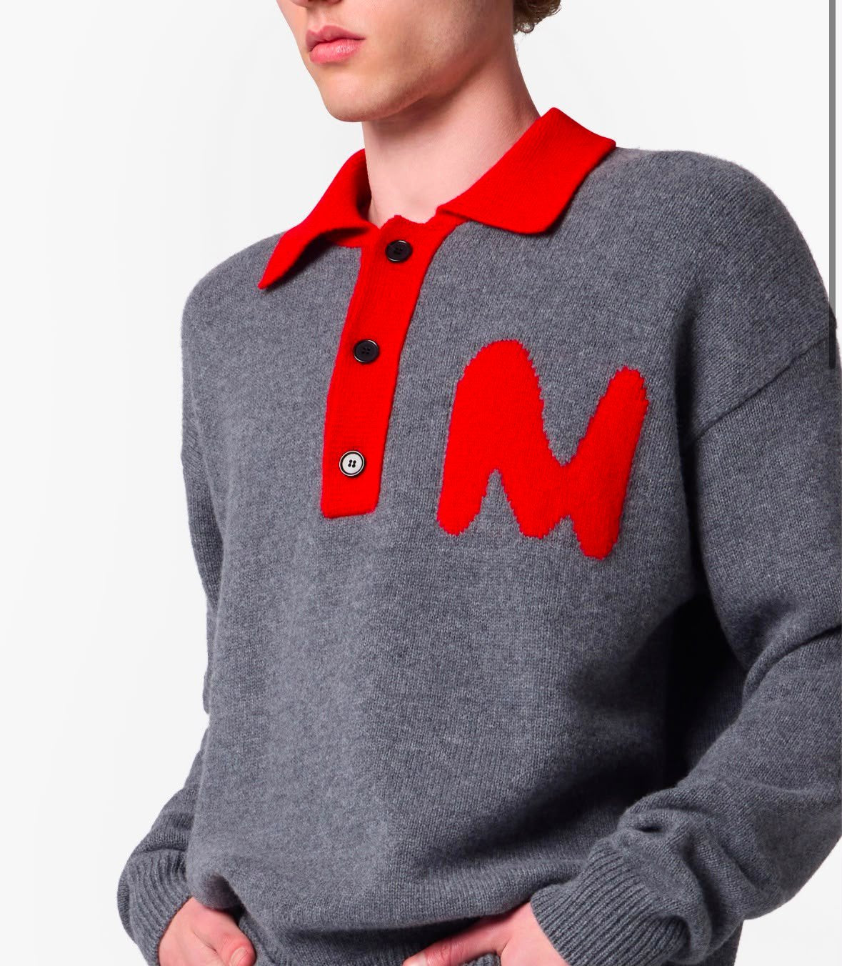 Maglia MSGM in misto lana "Logo Themwave"
