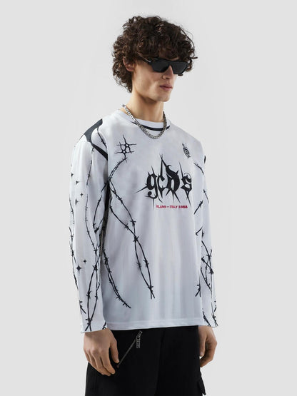 Maglia GCDS a maniche lunghe "Logo Spikes" uomo