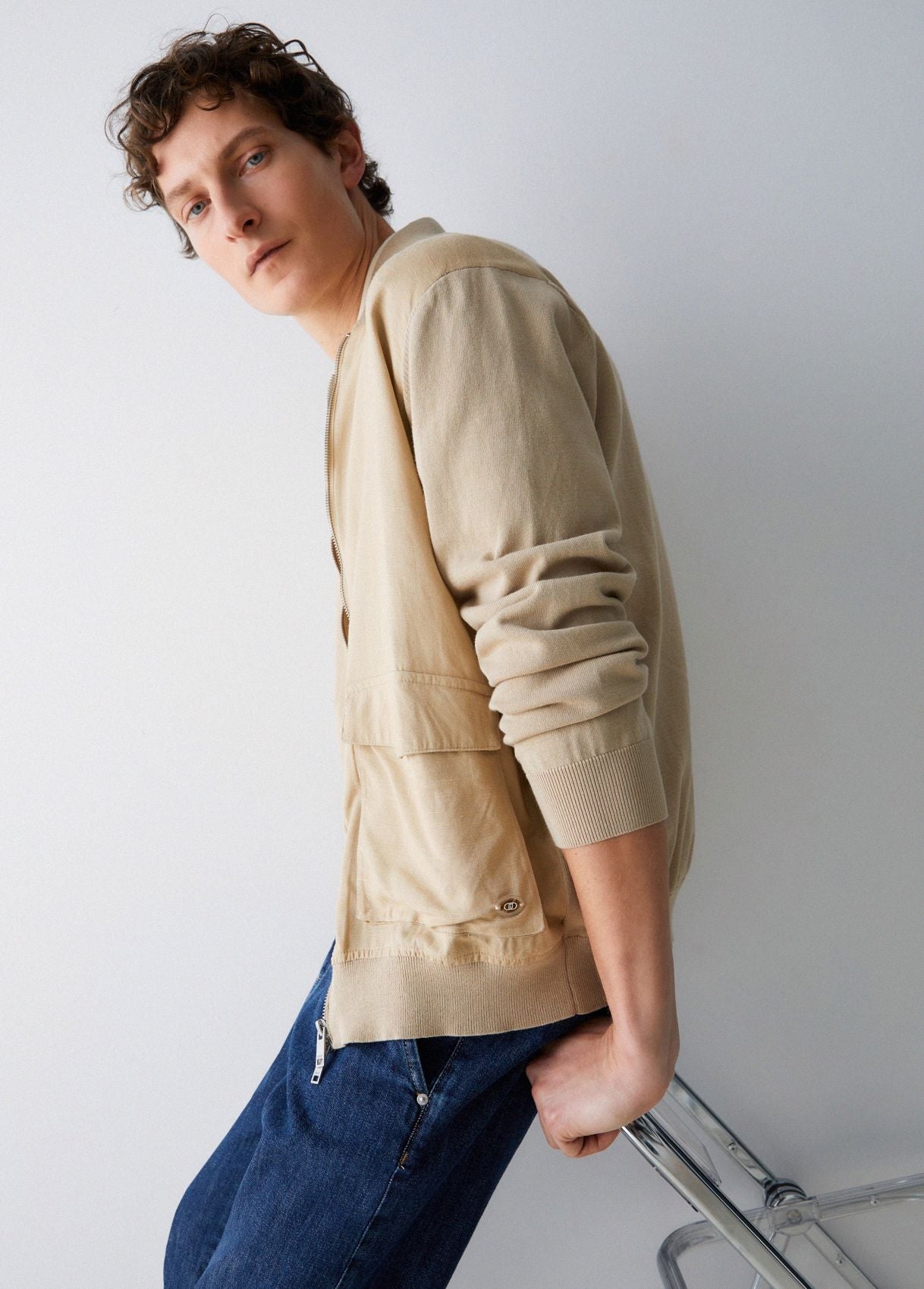 Maglia Liu Jo fullzip con tasche uomo