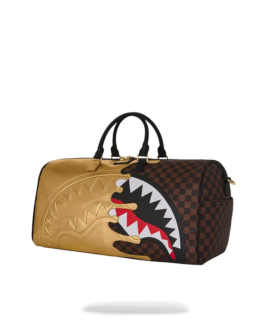 Borsone Sprayground marrone SHARKS IN PARIS GOLD DRIP DUFFLE