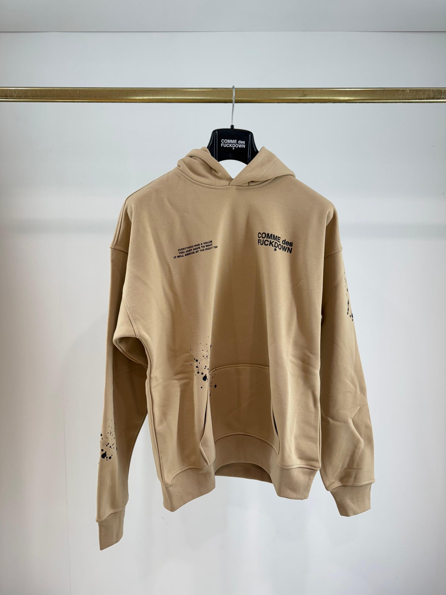 Felpa Comme des Fuckdown stampata con cappuccio uomo