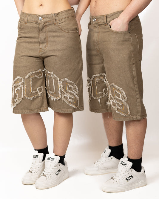 Bermuda GCDS in denim "Logo Lounge"