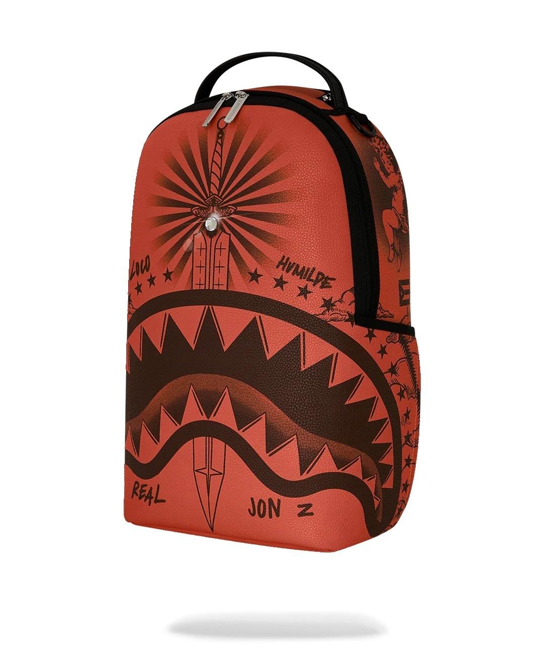 Zaino Sprayground rosso JON Z TATTOOS BACKPACK 