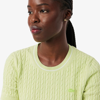 T-Shirt Lacoste in maglia ricamata donna