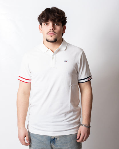 Polo Tommy Jeans con bordi a contrasto uomo