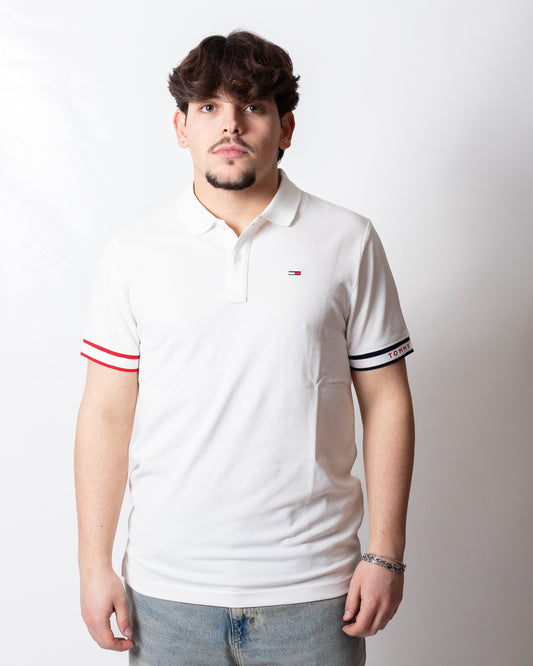 Polo Tommy Jeans con bordi a contrasto uomo