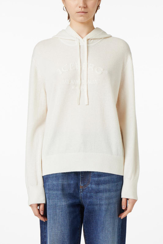 Maglia Iceberg con cappuccio in cashmere donna