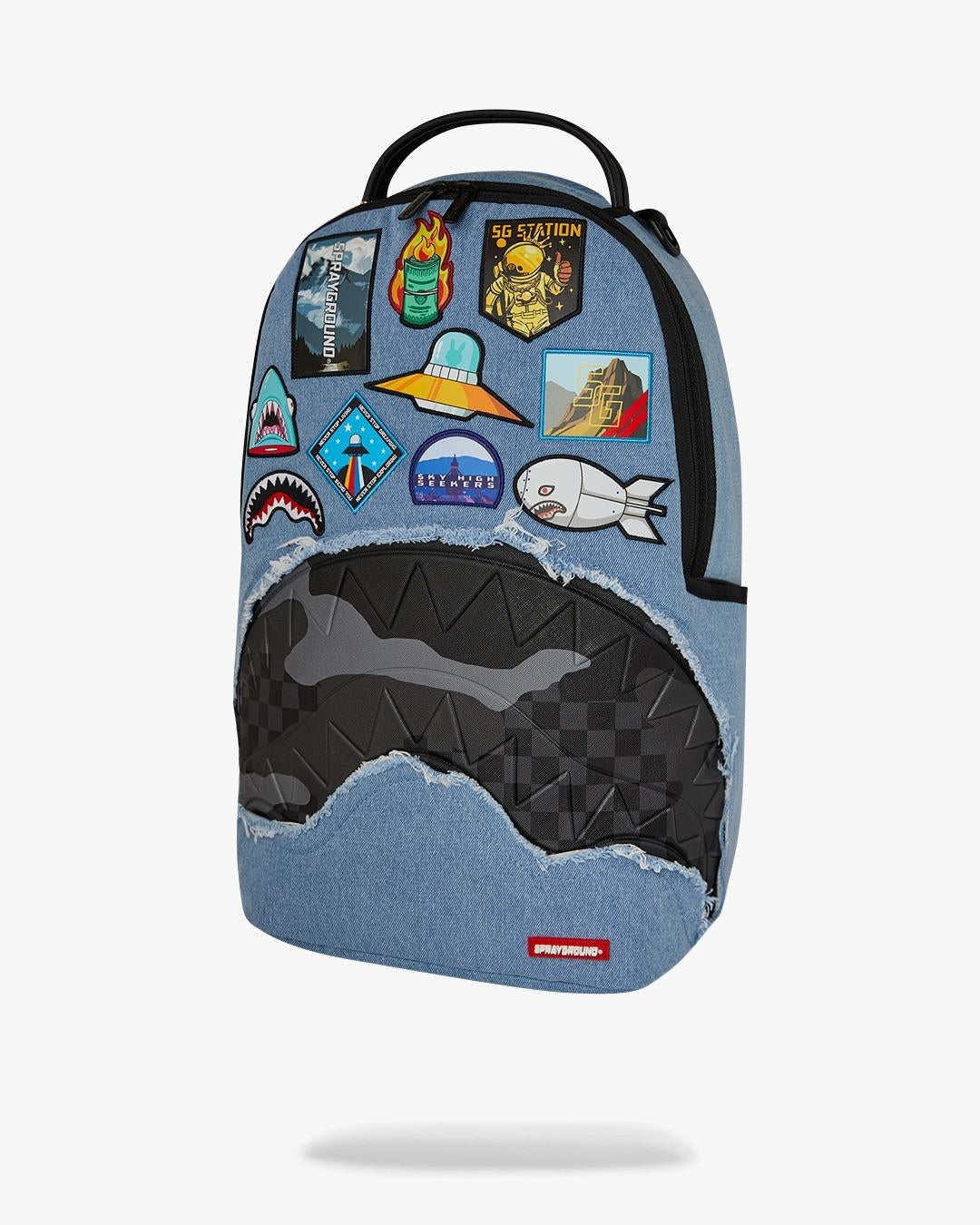 Zaino Sprayground denim "DENIM TEAR 3 AM PATCHES BACKPACK"