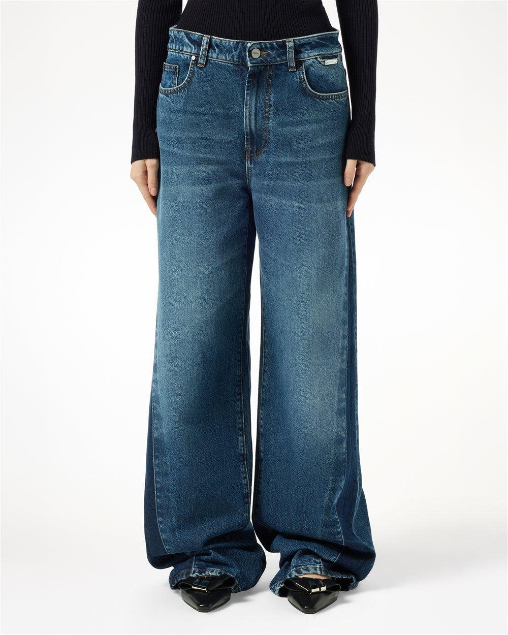 Jeans Iceberg a palazzo cinque tasche