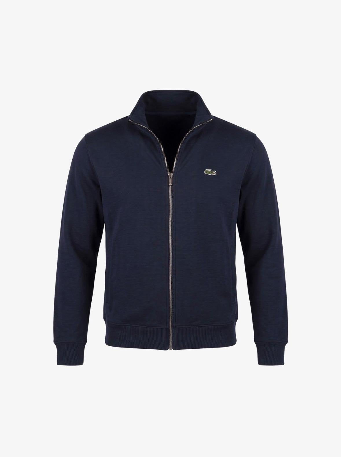 Felpa Lacoste full zip con logo ricamato
