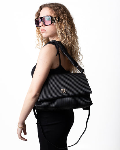 Borsa John Richmond in pliss&egrave; con manico e tracolla donna