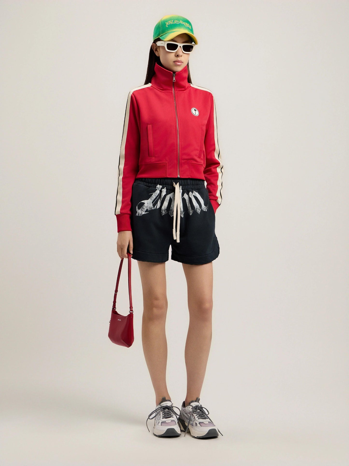 Short Palm Angels in felpa "Big Waist Logo" donna