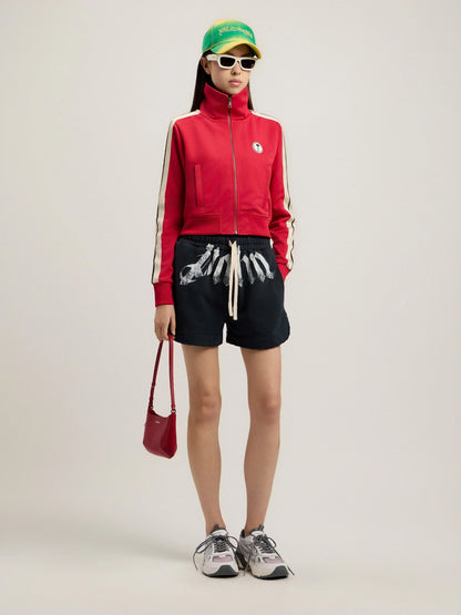 Short Palm Angels in felpa "Big Waist Logo" donna