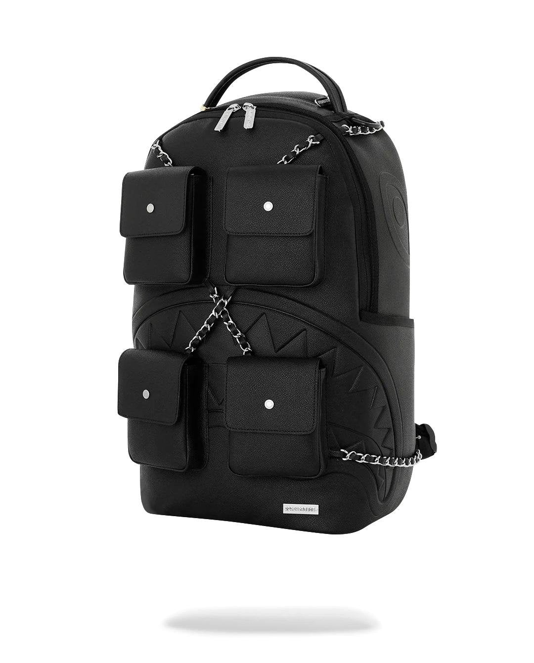 Zaino Sprayground nero HANGING POCKETS SHARK BACKPACK