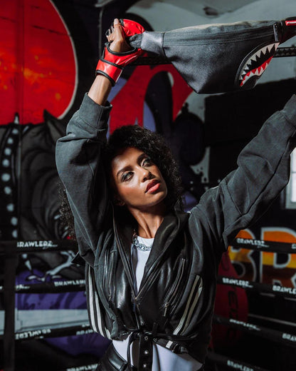 Marsupio Sprayground nero Fly knit mouth savvy crossbody