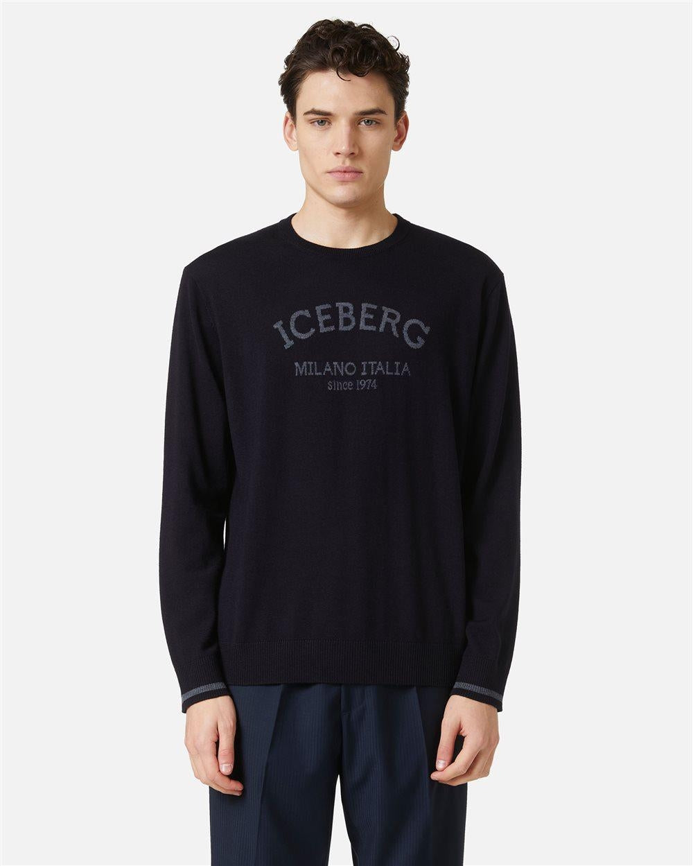 Maglia Iceberg girocollo logata uomo