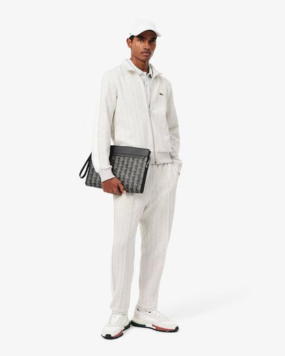 Pantalone Lacoste logato allover uomo