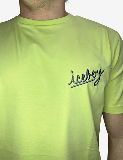 T-Shirt Iceberg logo stampa uomo