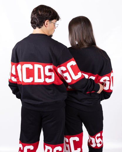 Felpa GCDS girocollo con logo a contrasto