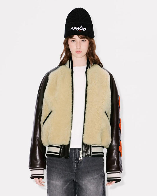 Giubbotto Kenzo Paris "Futura Sherling" in vera pelle
