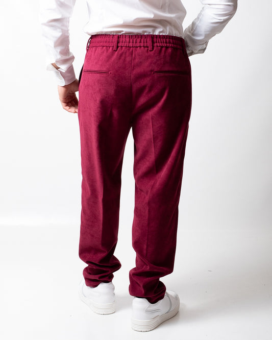 Pantalone Daniele Alessandrini in suede uomo