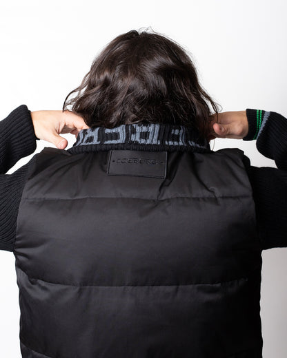 Giubbotto Iceberg con dettagli in maglia uomo
