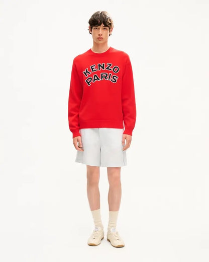 Maglia Kenzo Paris in lana con logo patch ricamato