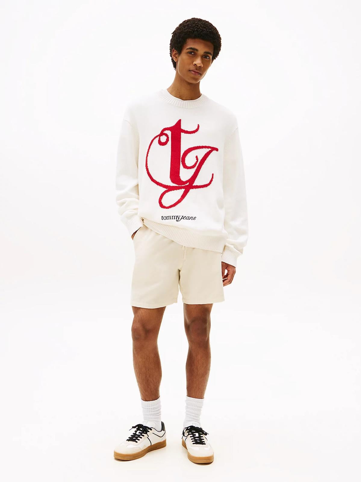 Maglia Tommy Jeans girocollo "Red Monogram" uomo