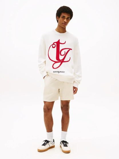 Maglia Tommy Jeans girocollo "Red Monogram" uomo