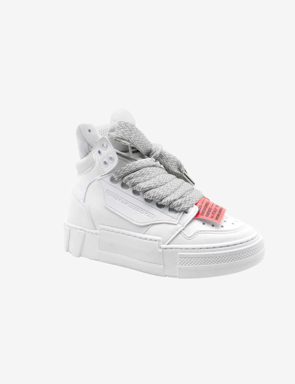Scarpe Cristianzerotre "Cristian laccio grigio" bianche