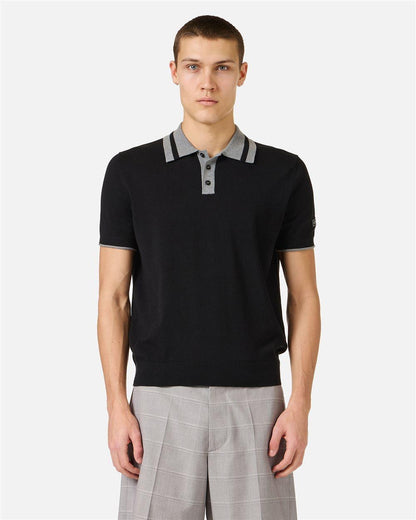 Polo Iceberg in maglia di cotone con colletto a contrasto