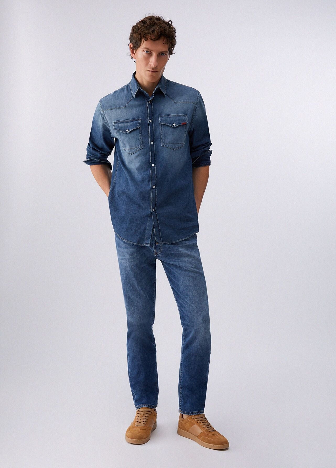 Camicia Liu Jo regular in denim uomo