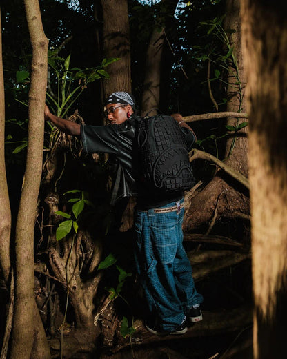 Zaino Sprayground nero Foam welded shark dlxsv backpack