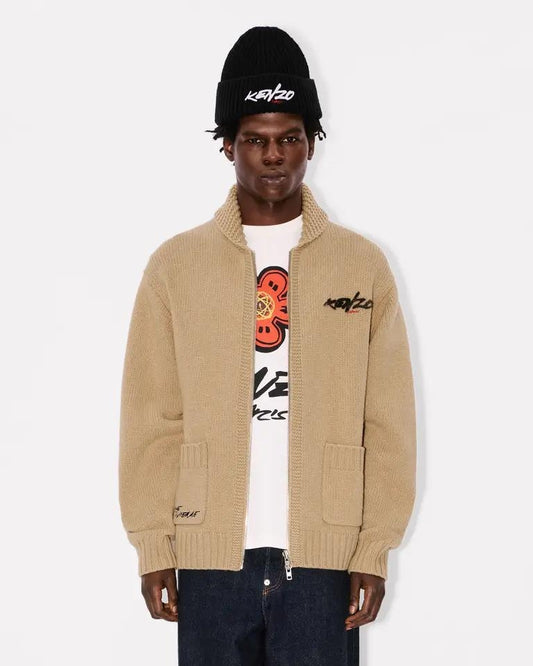 Cardigan Kenzo Paris "Futura" in lana uomo