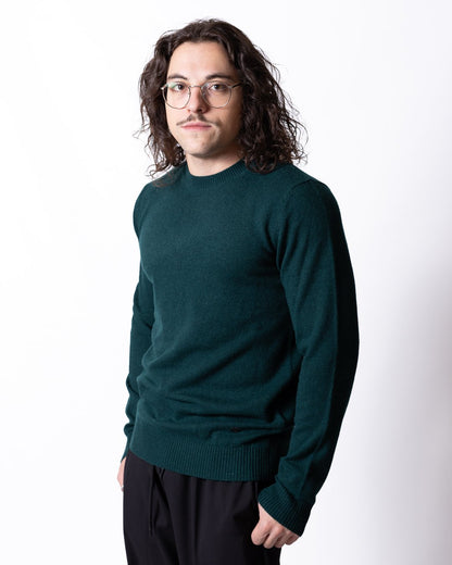 Maglia Liu Jo girocollo in lana e cashmere con logo metallico